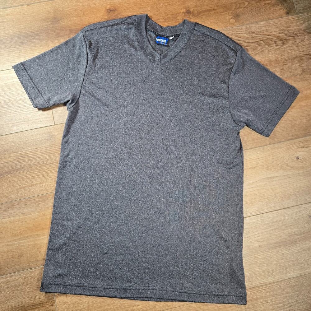 Vintage Positano Disco Charlie Lapson Shirt Mens XL Gray Sparkly Party USA Made